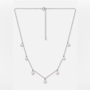 Giani Bernini Macy's Cultured Freshwater Pearl Dangle Necklace Sterling silver